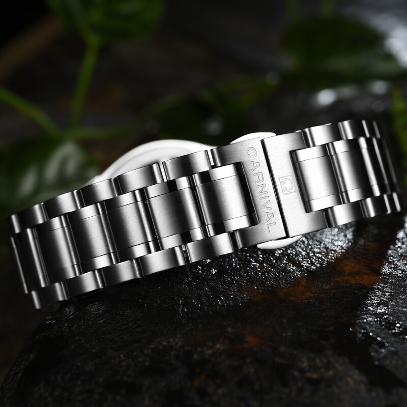 CARNIVAL Luxury Men’s Quartz Watch Luminous 3Bar Waterproof Stainless Steel
