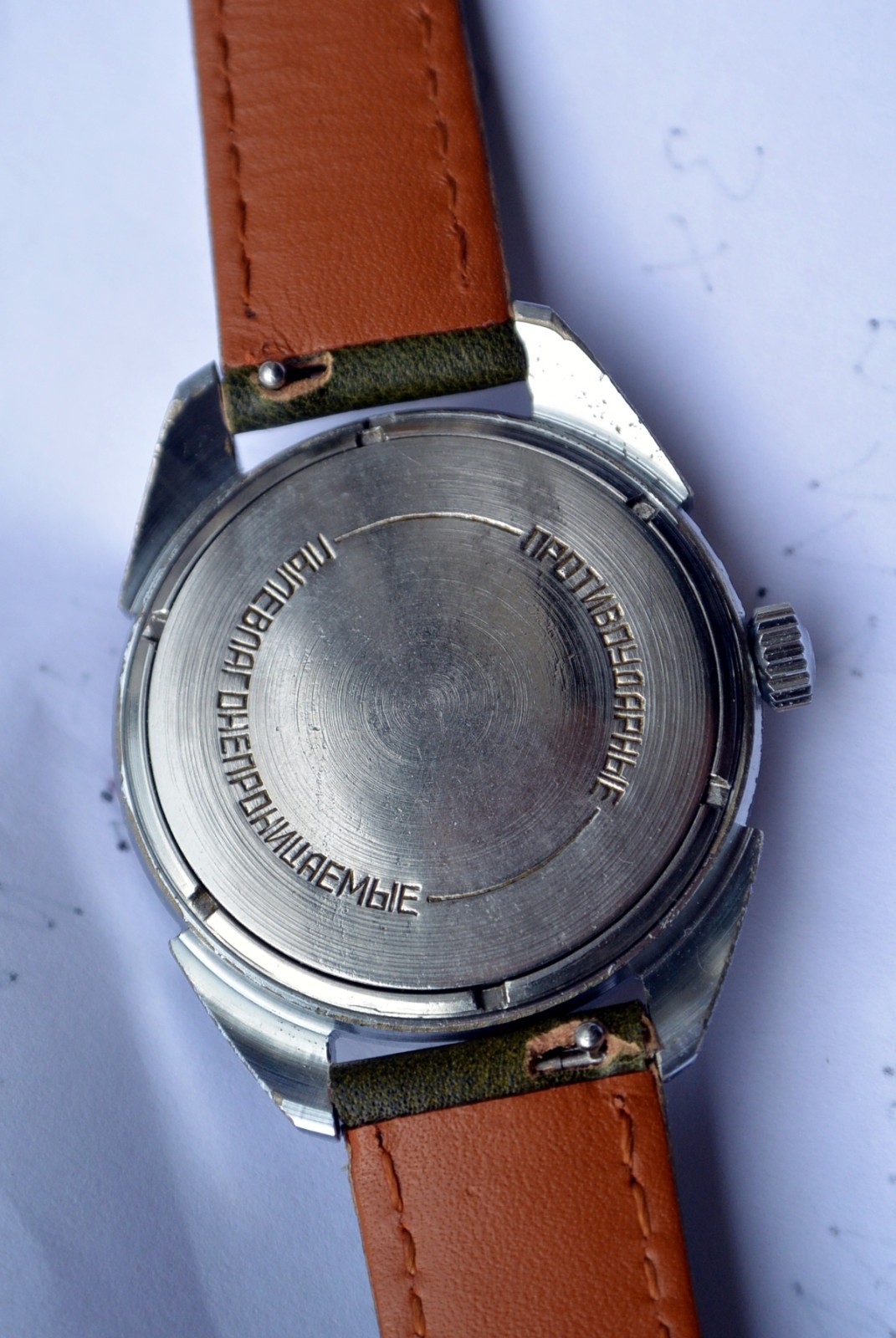 Serviced: ALMAZ Cal. 2809B 18 Jewels, Olive Leather Strap, Clean