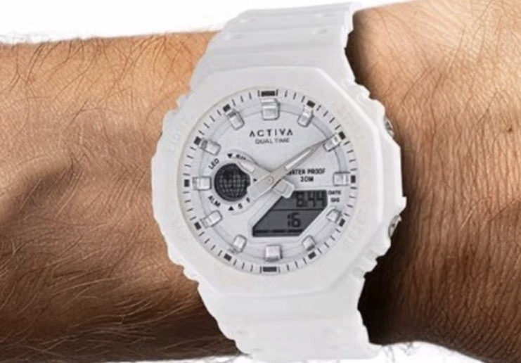 Invicta Activa Sonar ACW423-001 White Sport Watch Dual Time 45.5mm New with Box