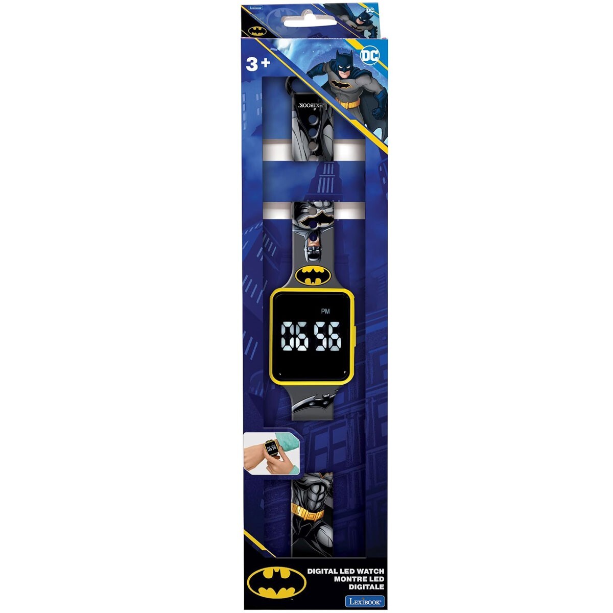 Lexibook Batman LED Digital Kids Watch 12h/24h Display Multicolour – DMW060BAT