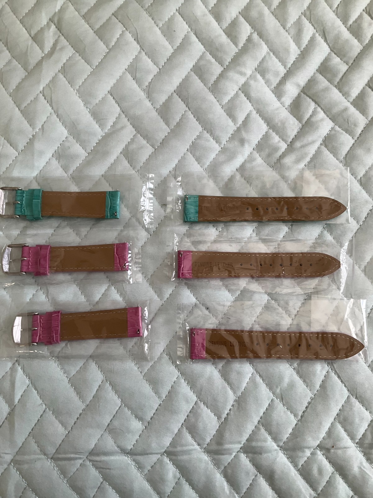 Women’s Alligator Embossed Leather Watchbands – Brand New