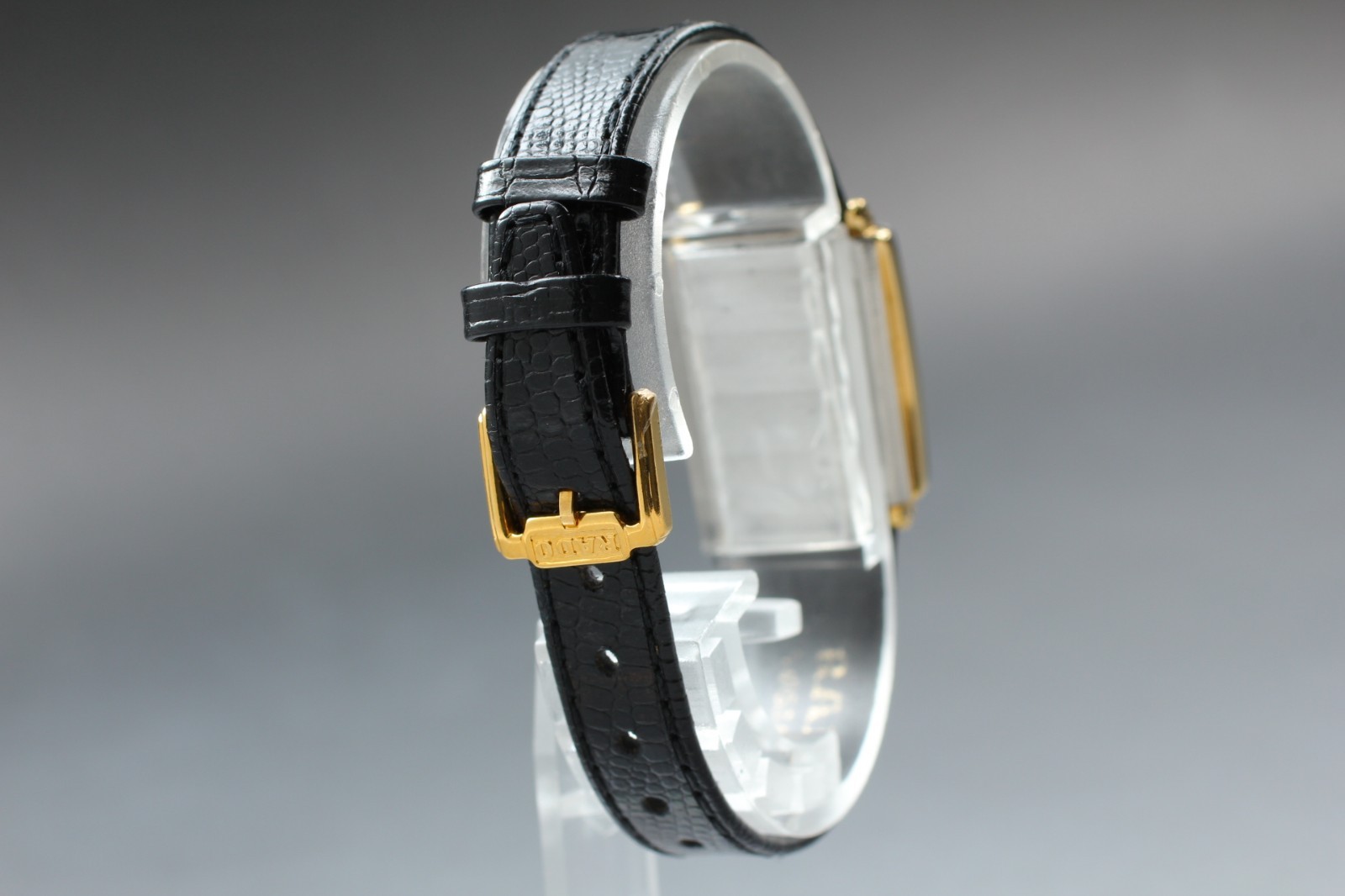 [Near Mint] RADO Florence 153.3606.2N Black Dial Genuine Leather Quartz Women’s