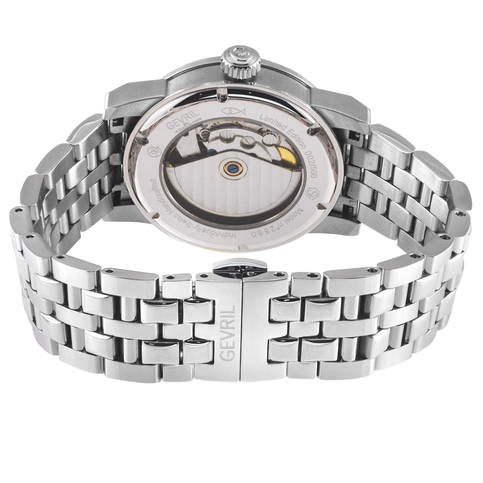 Madison Swiss Made Automatic , SS Case, Black Dial. Sub dial, SS Bracelet | Blac
