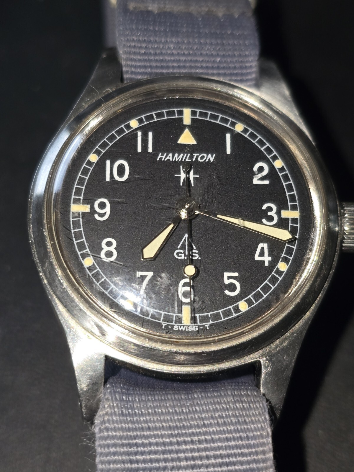 Rare 1960s Hamilton GS 24HR Tropicalized Dial RAF Military Issue Rare