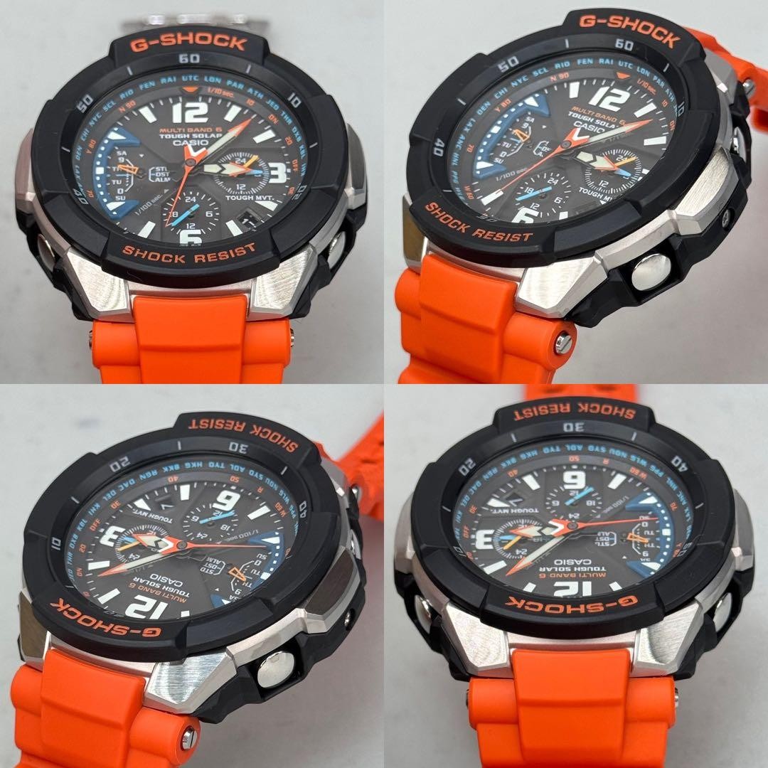 Excellent condition G SHOCK Sky Cockpit Radio Solar GW 3000M Orange