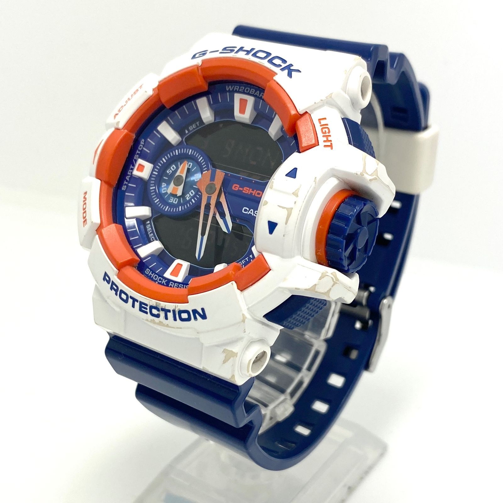 CASIO G-SHOCK Crazy Colors GA-400CS-7A White Blue Digital Watch Used Japan