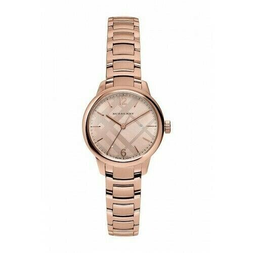 Brand New Burberry BU10116 The Classic 32mm Rose Tone Women’s Watch