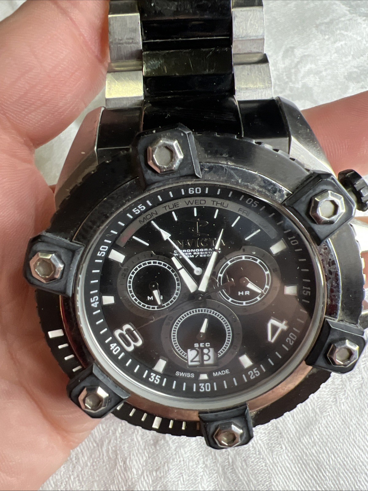 2 PC Invicta Watch Parts Repair Lot Reserve Venom Swiss Made Flame Fusion