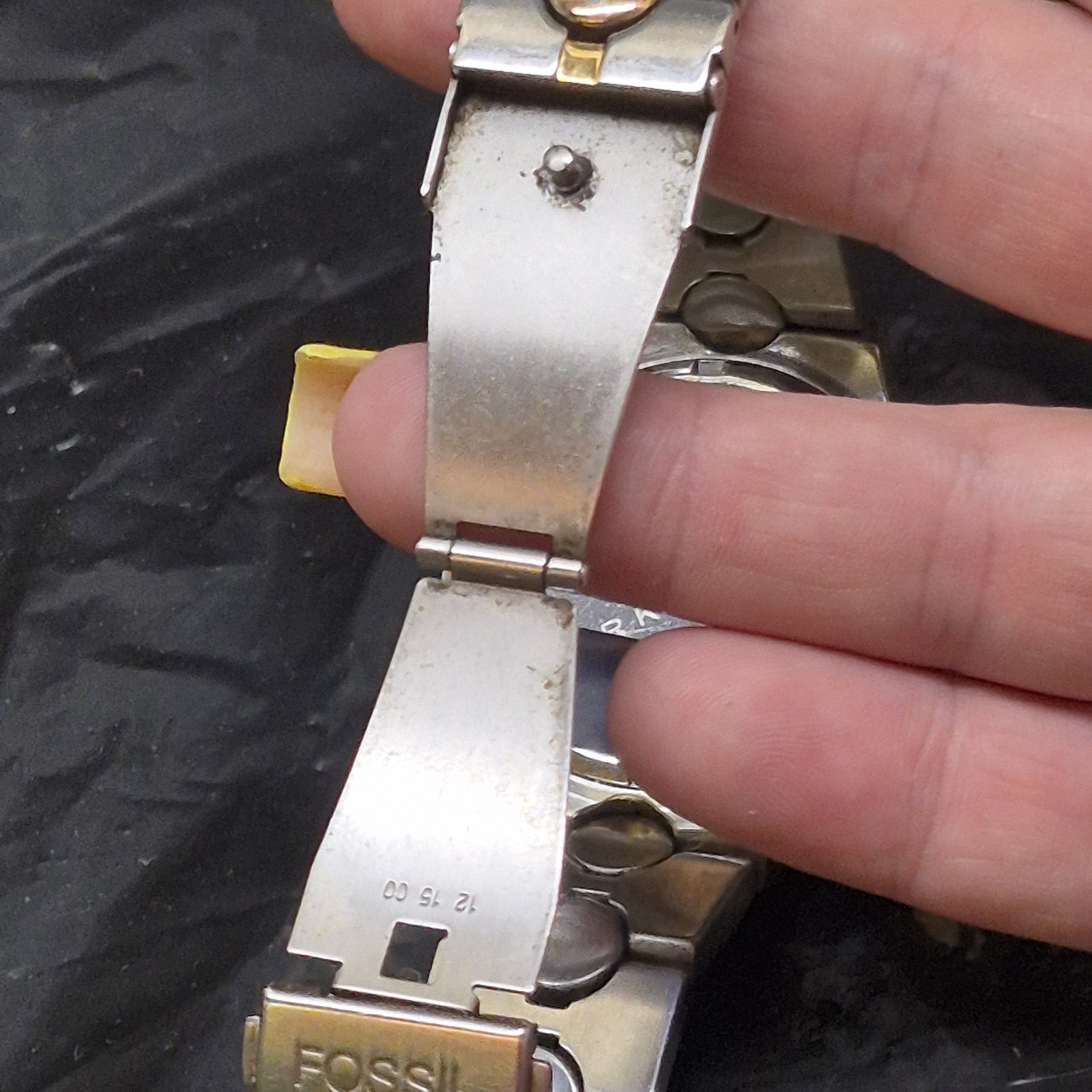 Fossil Arkitekt FS2934 Watch Two-Tone Stainless Steel Chronograph Works Read