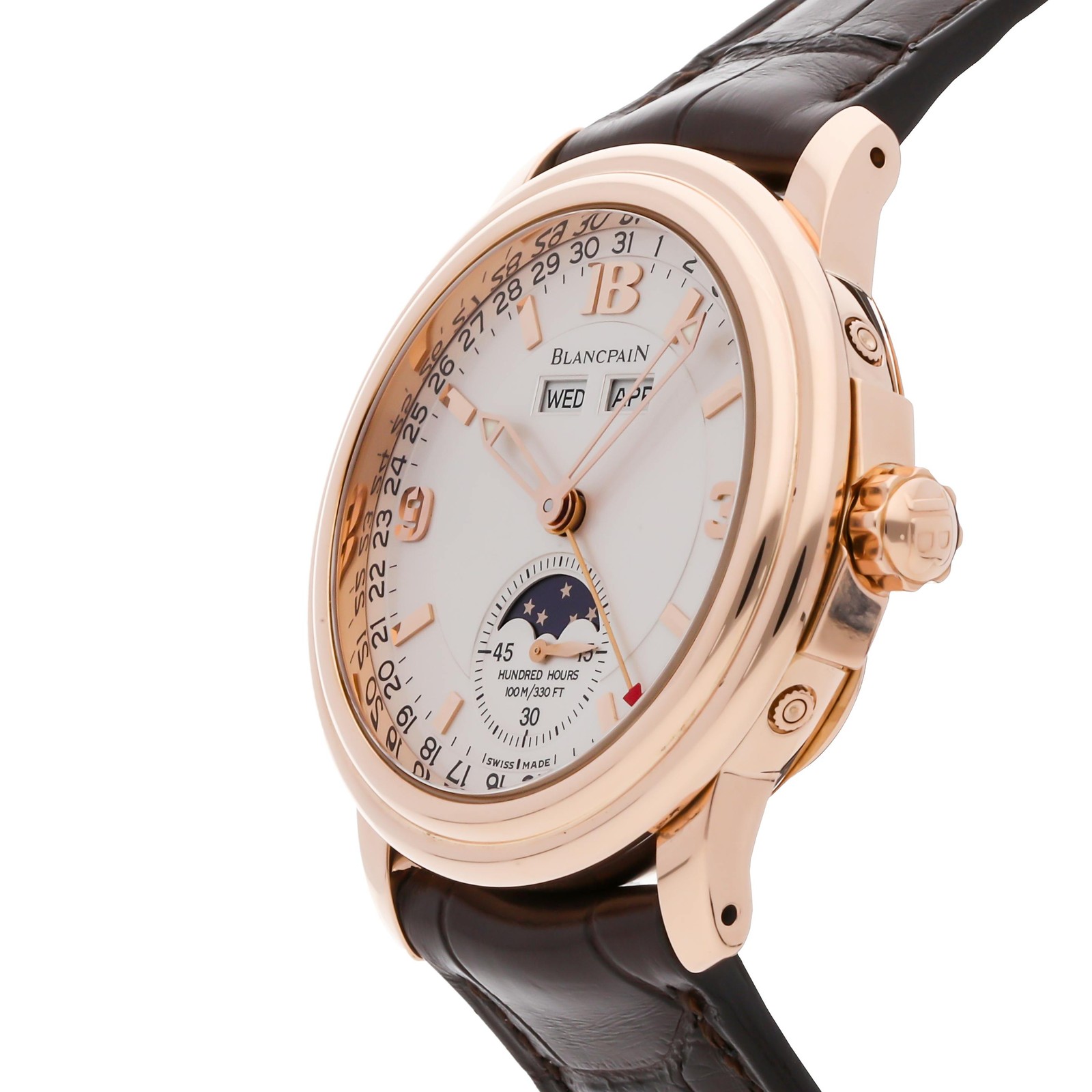 Blancpain Leman Moon Phase Complete Calendar RG Automatic Watch 3563A-3642-53B