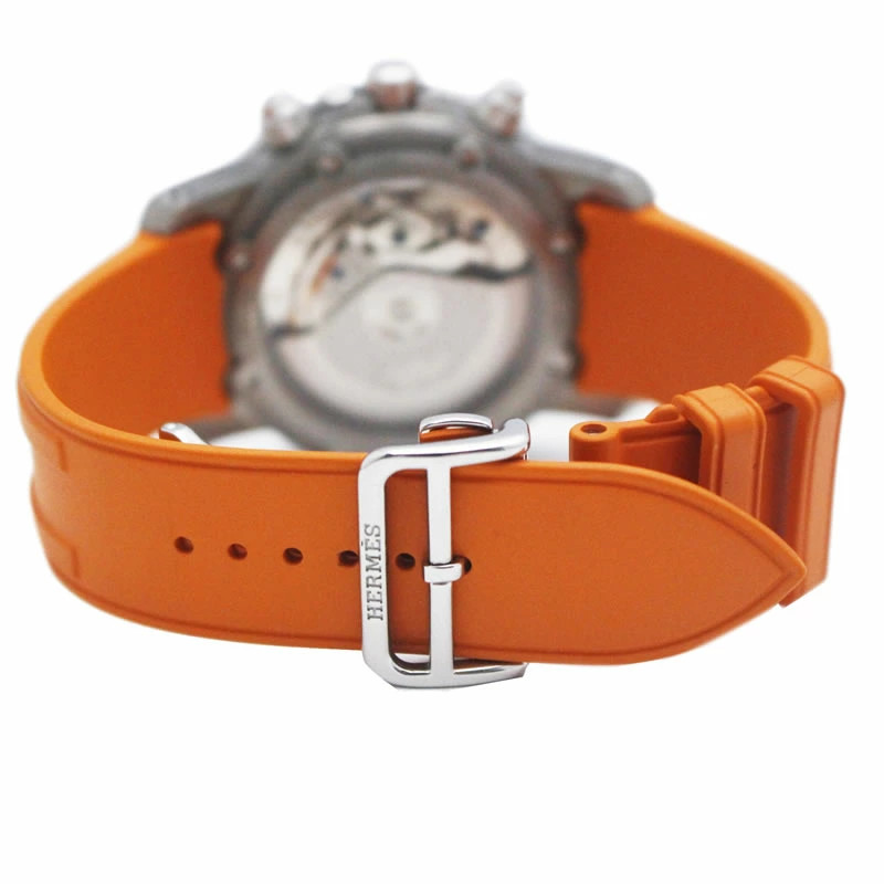 HERMES Clipper Chronograph Titanium CP2.941 Watch Stainless USED