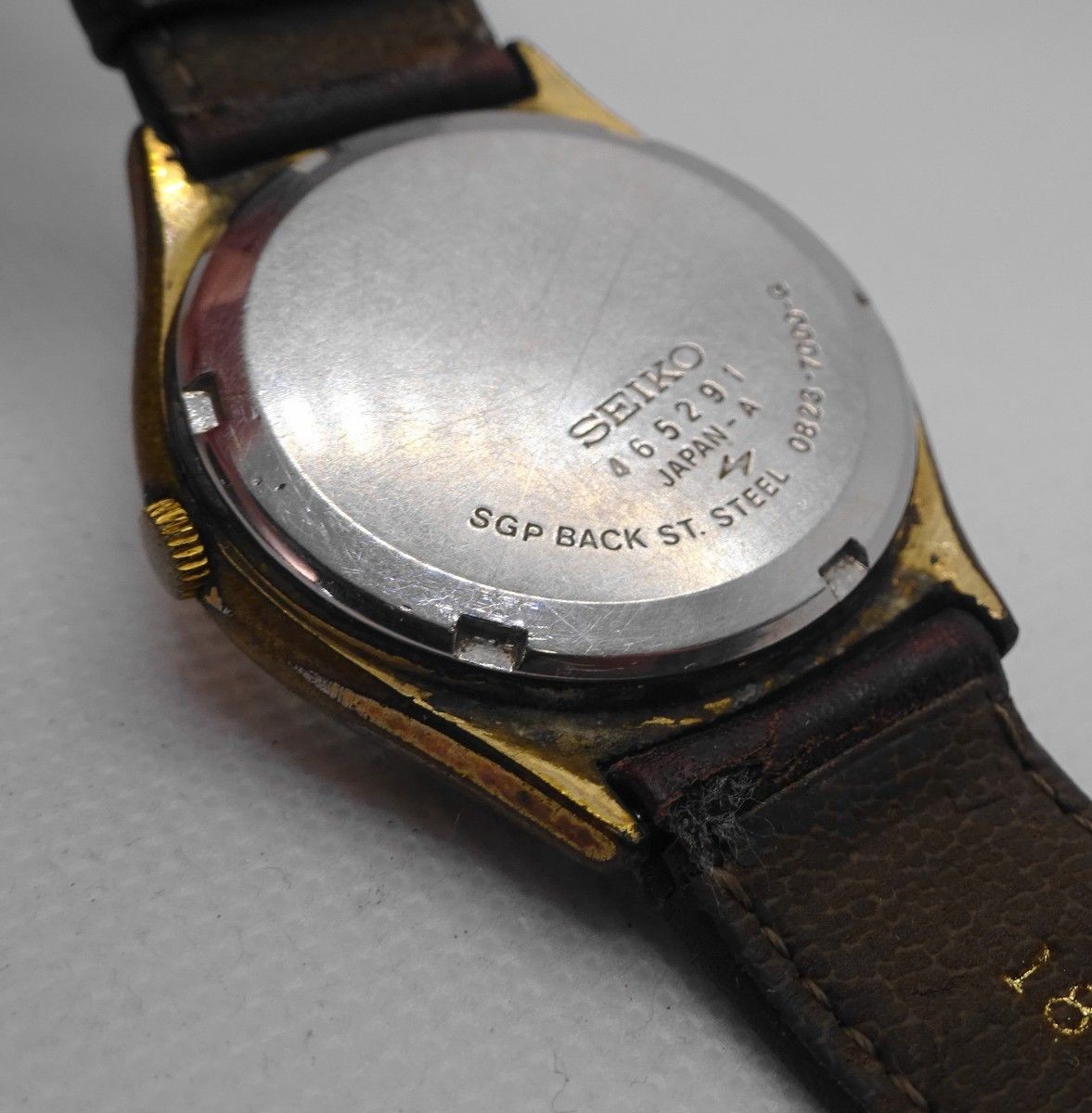 Working SEIKO Gold Quartz 0823 7000 G Wristwatch Y203 Seiko Day Date QUARTZ