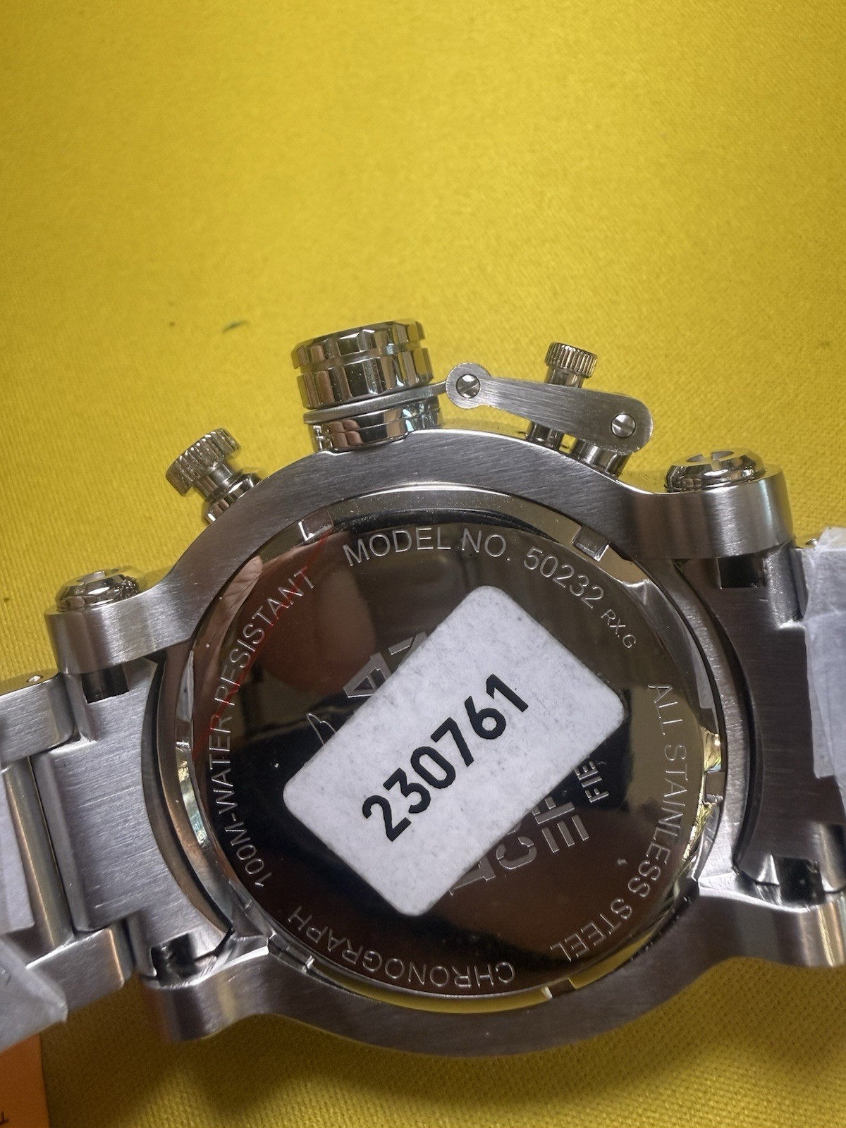 Invicta I-Size Mens Quartz Chronograph Watch 100m Silver Dial MSRP $1295 (50232)