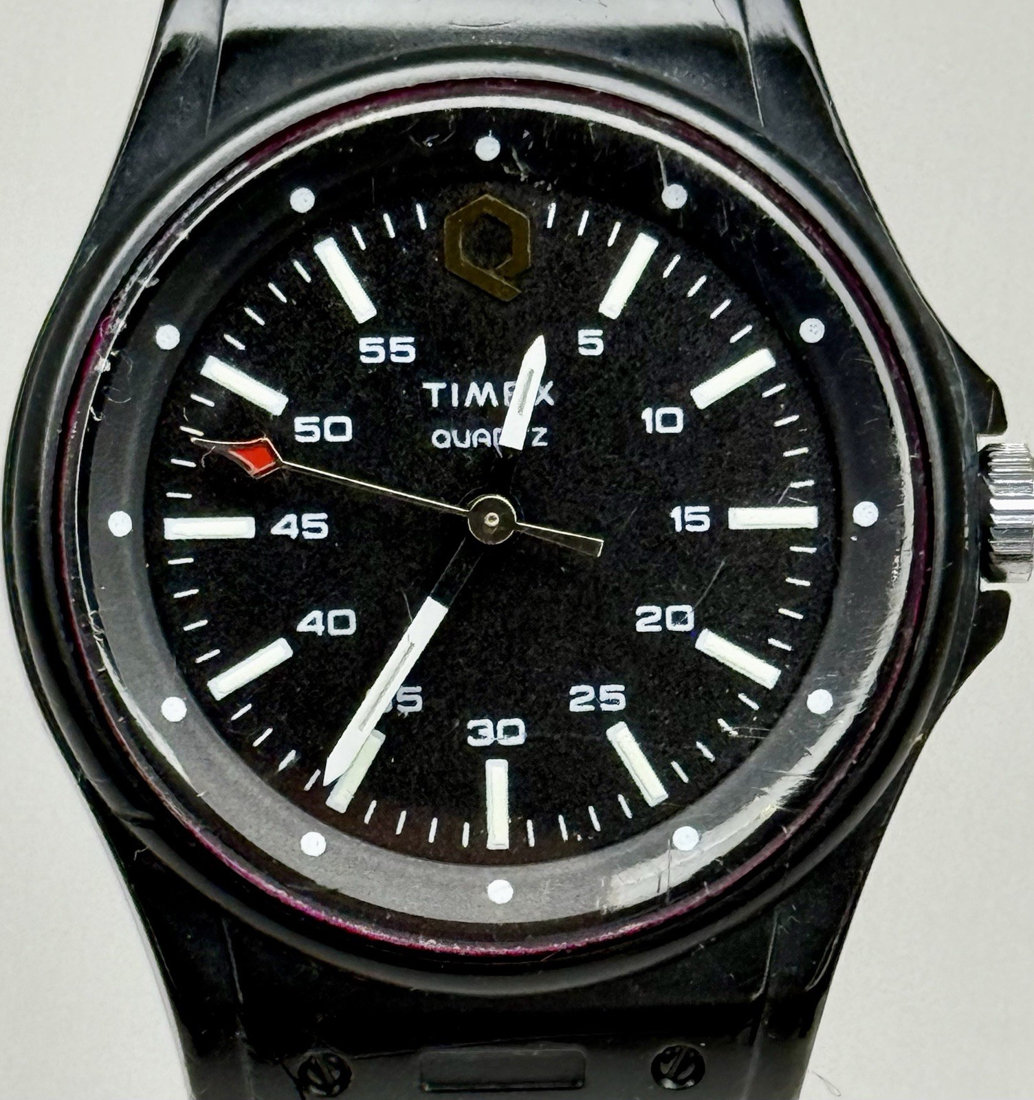 Vintage 1979 Timex Black Max Sport Quartz M Cell Wrist Watch 33mm Philippines