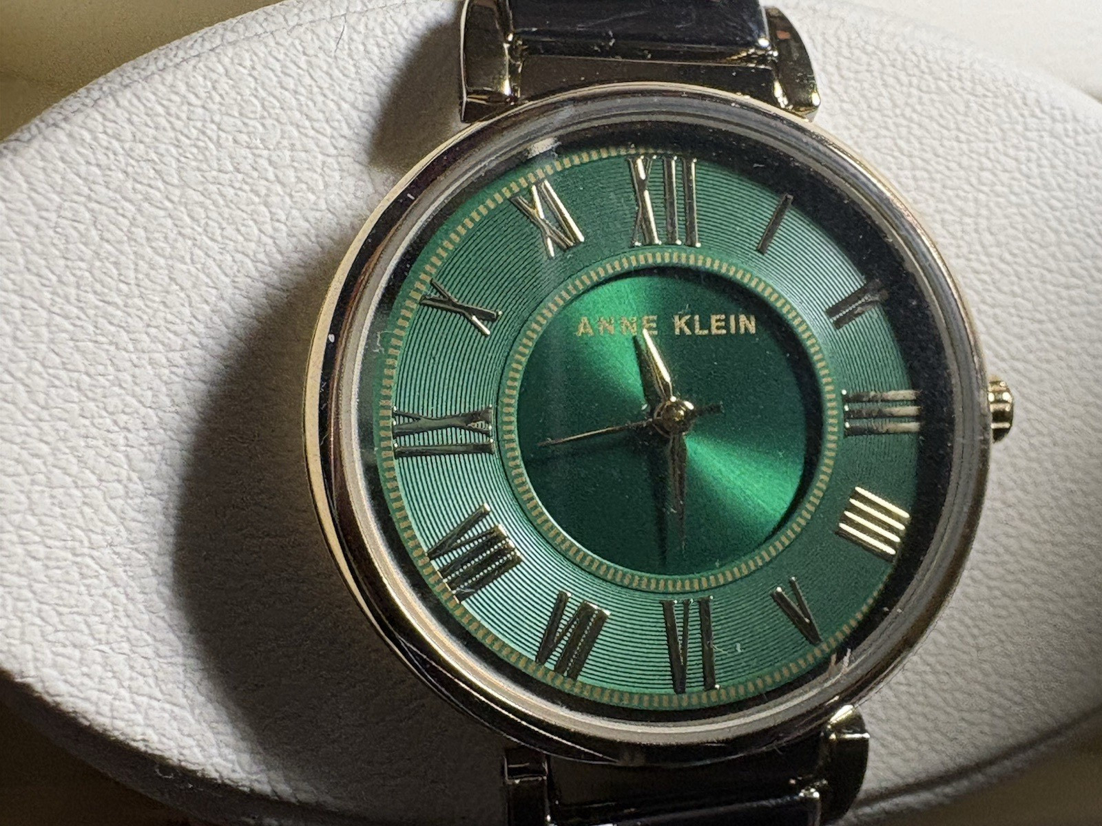 Anne Klein Women’s Quartz Analog Dress Watch Green Dial Two-Tone Bracelet
