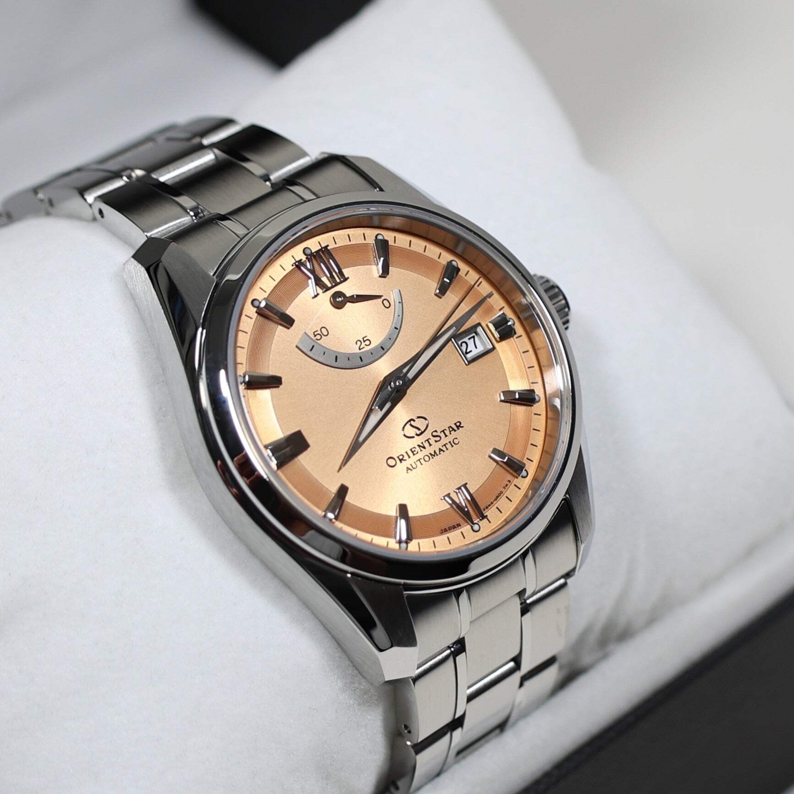 Orient Star Automatic Salmon Dial Stainless Steel Men’s Watch RE-AU0108G00B