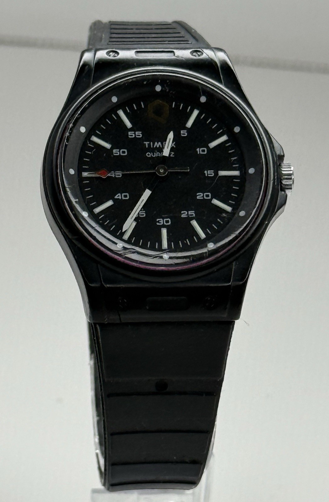 Vintage 1979 Timex Black Max Sport Quartz M Cell Wrist Watch 33mm Philippines