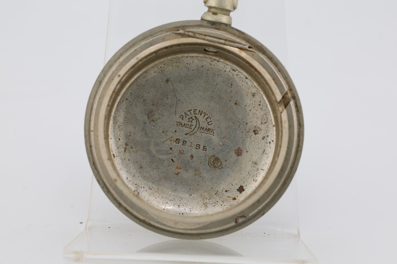 TRADEMARK CRESCENT HINGED 18s POCKET WATCH CASE 58.17mm, 45mm MOVEMENT SEAT (M8)