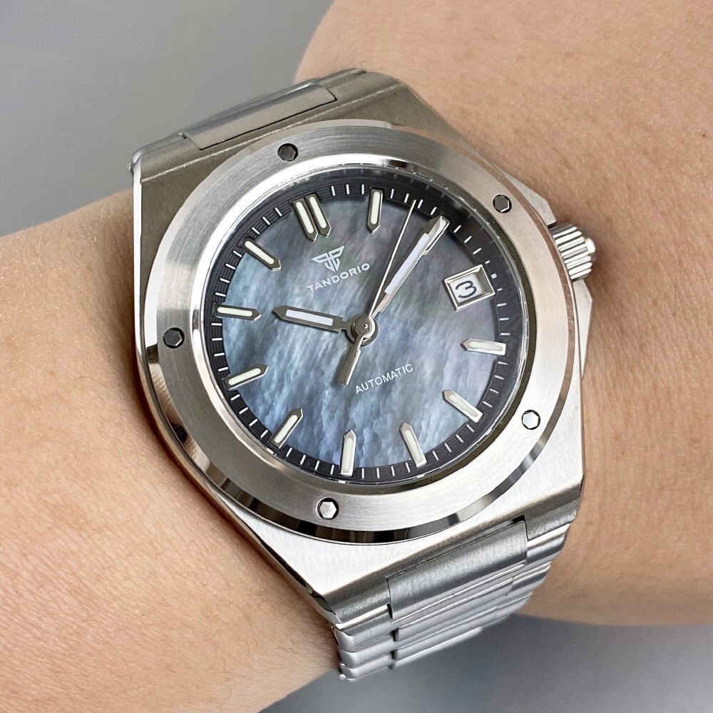Tandorio 2025 New MOP Business NH35A Automatic Men Sapphire Glass Watch