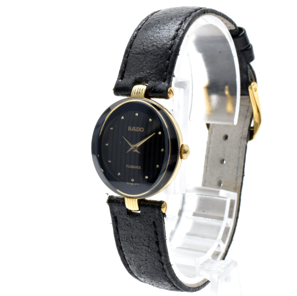 Vintage [N MINT] RADO Florence 153.3695.2 Gold 22mm Qz Ladies Watch JAPAN