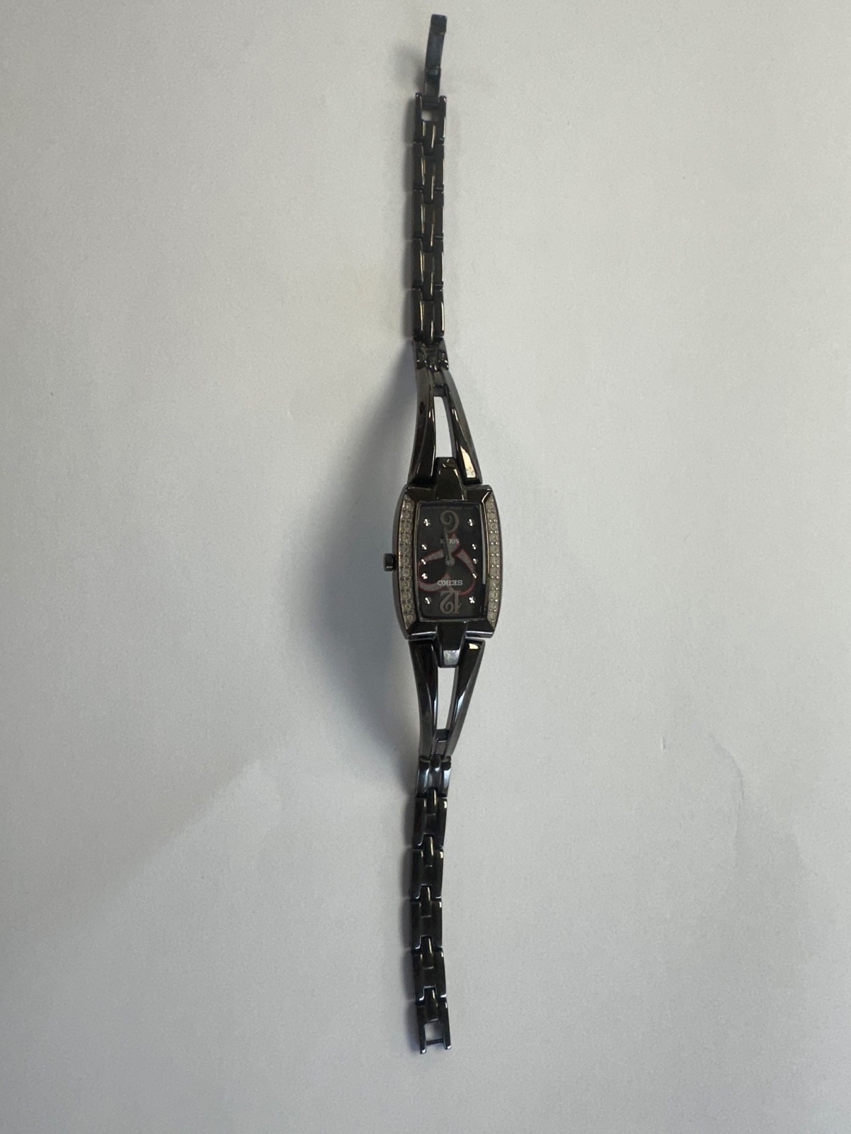Seiko Solar Watch, Rectangular, Ltd Edition Breast Cancer Awareness, New Vintage