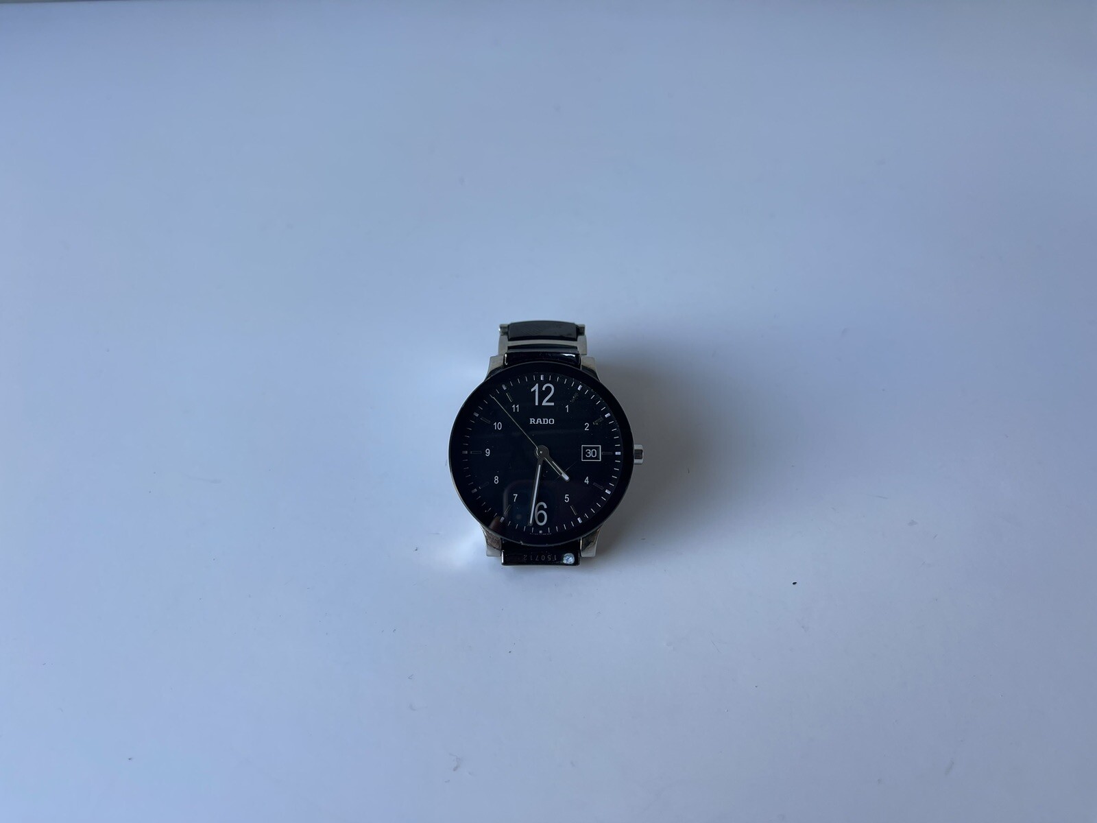 Rado Centrix Black Dial Unisex Watch, ceramic bracelet with titanium clasp.
