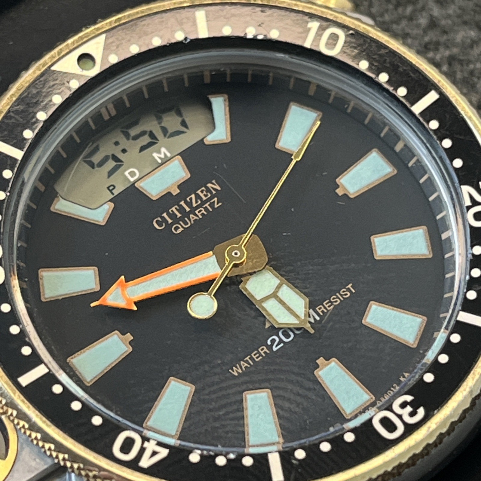 Vintage Citizen C021 087372 Y Promaster Aqualand Divers Men’s Watch, Needs Work