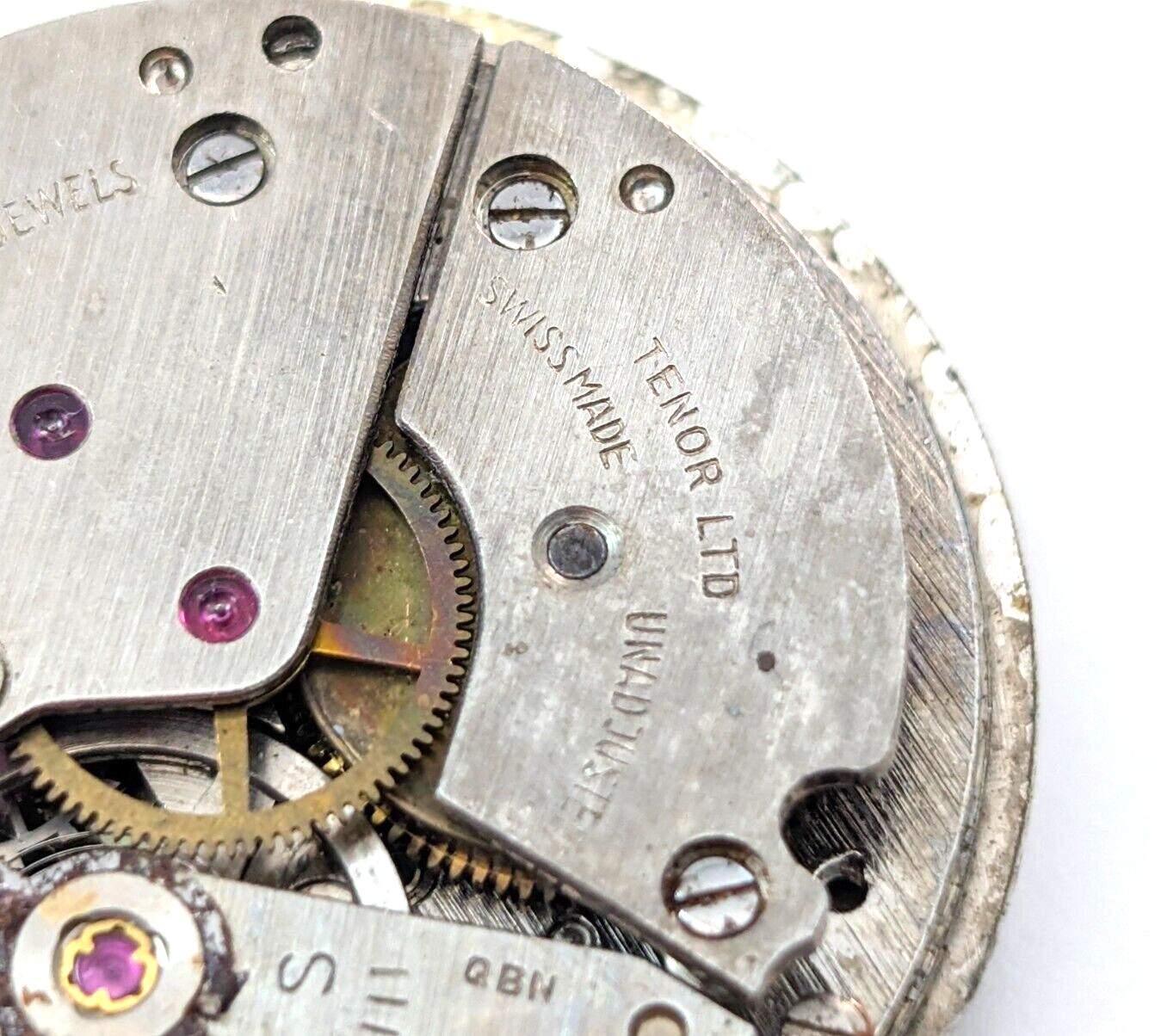 Vintage TERRAMAR Calendar 17j Arrow Sweep 28mm Watch Movement PARTS or REPAIR